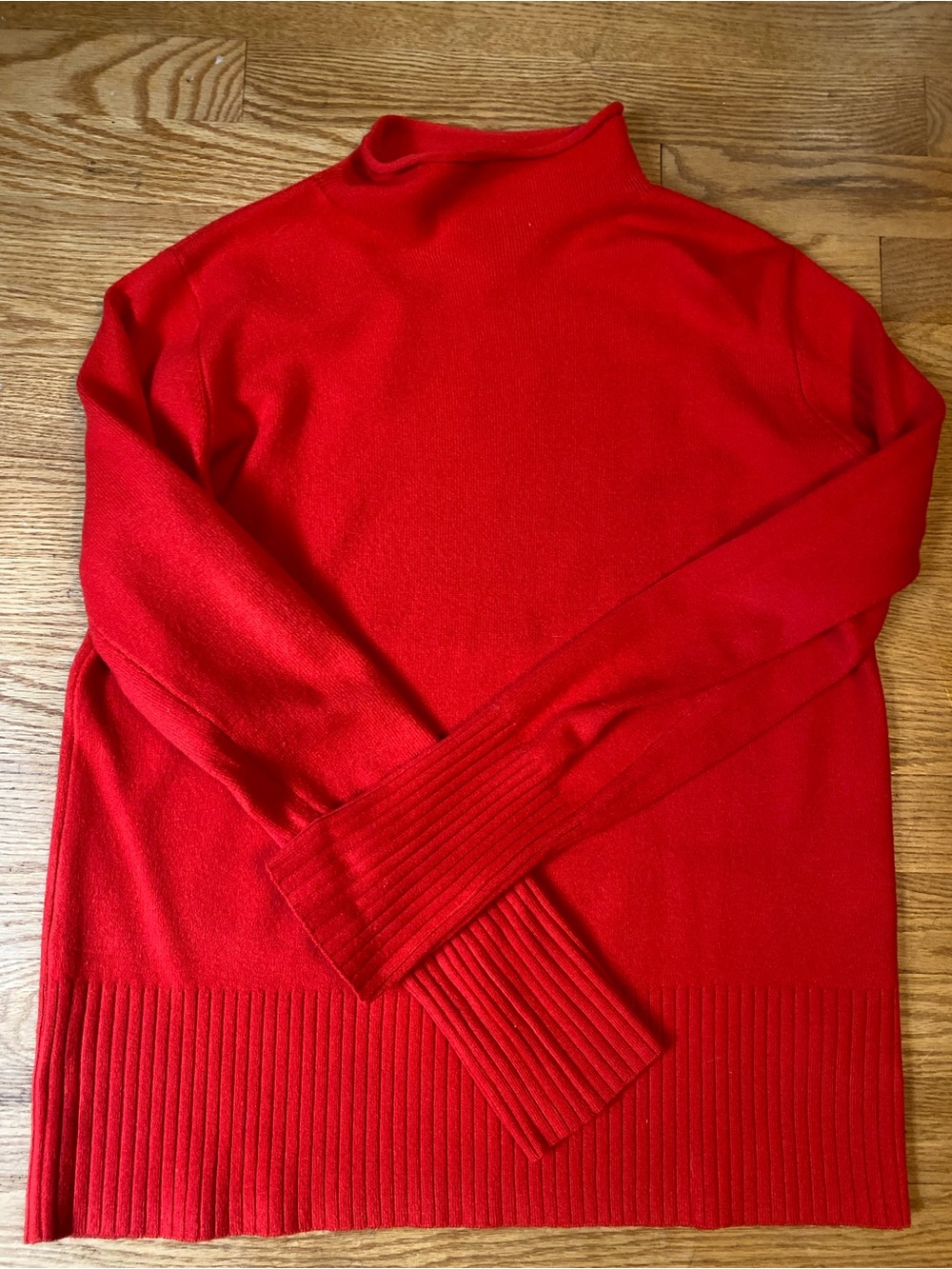 French Connection Red Mock Neck Sweater Size Medium